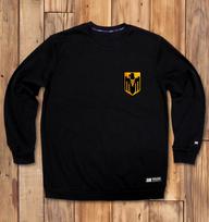 Doldol Raven_Mtm_32 Hip Hop Crow Raven Crow Character Graphic Design Long Sleeve Sweatshirt Charcoal/S