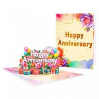 Occasional 3D pop-up anniversary postcard - another wonderful year