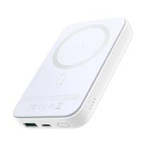 Mini power bank 10000mah magnetyczny z ładowarką qc pd usb usb-c biały