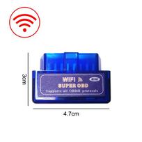 Automobilio diagnostikos testeris kodų skaitytuvas įrankis OBD2 skaitytuvas ELM327V1.5 WIFI Bluetooth OBD 2 Android iOS automatinis nuskaitymas remontas Type A WiFi