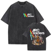 Vintage Washed Arc Raiders Game Player T Shirt Men's Women Classic Cosplay Short Sleeve T-shirts 100% Cotton T-shirts Streetwear S įvairiaspalvis