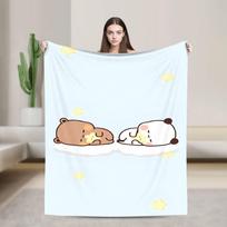 Soft BlanketGirls Boys Camping Bubu Dudu Flying Throw Blanket Flannel Bedspread For Couch Chair Sofa Bed Fashion Sofa Bed Cover Size: 75*100cm, Weight: 230 GSM