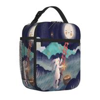 Bestselling Momo Bunny And The Moon Picnic Style Insulated Food Bag Corporate Lunch Reusable Lunch Bag One Size