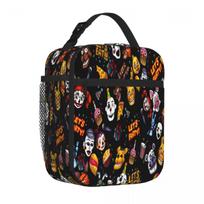 Bestselling FNAF Lets Party Black Denim Style Leakproof Lunch Bag Middle School Food Cooler Bag One Size