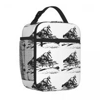 Bestselling Bmx Mountain Bike Mens Style Lunch Tote Mini Travel Compact Lunch Bag One Size