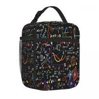 Bestselling Maths Equations Canvas Texture Thermal Tote Safari Lunch Kids Lunch Bag One Size