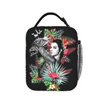 Lola Flores Red Dress Transparent Lunch Bag For Women  Custom Lunch Box Casual School Cooler Bag Oxford Thermal Lunch Bags One Size