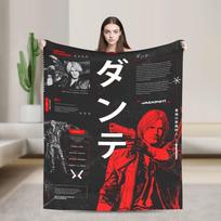 DMC Devil May Cry Blanket Flannel Textile Decor Multifunction Warm Throw Blanket for Bed Office Bedspread Size: 75*100cm, Weight: 230 GSM