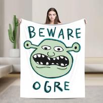 I Watch You Sleep Shreks Blanket Velvet Spring Autumn Breathable Super Warm Throw Blanket for Home Travel Plush Thin Quilt Size: 75*100cm, Weight: 230 GSM