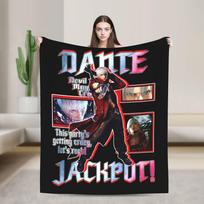 Devil May Cry Dante Sparda Blankets Fleece Spring Autumn Breathable Ultra-Soft Throw Blankets for Bedding Outdoor Quilt Size: 75*100cm, Weight: 230 GSM