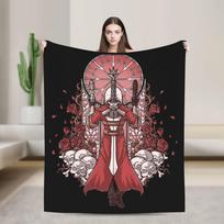 Game DMC Dante Devil May Cry Blankets Flannel Textile Decor Breathable Ultra-Soft Throw Blankets for Sofa Office Bedspreads Size: 75*100cm, Weight: 230 GSM