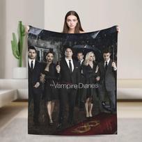 The Vampire Diaries Damon salvatore Blanket Quality Warm Soft Bedding Throws Autumn Airplane Travel Living Room Funny Bedspread Size: 75*100cm, Weight: 230 GSM
