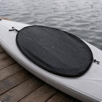 Cache Cockpit Oval Design Double Stitched Cover Impermeable Oxford 420D Sun Protective Drape for Water Sports S - Black