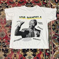 Vintage Nelson Mandela Viva Mandela Graphic T-Shirt White Size S M