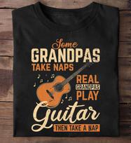 Funny Guitarist Grandpa T-Shirt: Musician Gift 3XL
