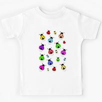 Cute Colorful Ladybugs Kids T-Shirt 160