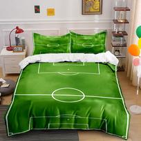 Green football field design. Bedding sets Duvet cover sets Duvet covers Pillowcases(1*Duvet Cover 2*Pillowcases without duvet insert) 135x200cm