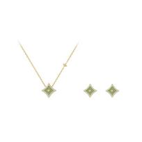 Lola Rose necklace Flashing Star Series Fashionable Light Luxury Exquisite Shining Set Aventurine two-piece set-necklace + earrings-LR50118+LR60118 F sidabras