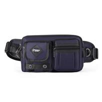 Waterproof Chest Bag Multi-Compartment Sports Fanny Pack Portable Men's Waist Bag  Hiking tamsiai mėlyna spalva