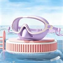 Silicone Swim Goggles Big Frame Swimming Goggles Swimming Glasses  Swimming Accessories purple glasses