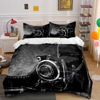 Vintage camera design. Bedding sets Duvet cover sets Duvet covers Pillowcases(1*Duvet Cover 2*Pillowcases without duvet insert) 135x200cm