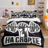 Hand holding barbell. Bedding sets Duvet cover sets Duvet covers Pillowcases(1*Duvet Cover 2*Pillowcases without duvet insert) 135x200cm