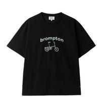 Brompton London 1975 Bicycle Graphic T-Shirt - Black (P252Uts438) Black/110