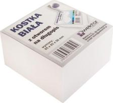 Lipnus baltas kubas 85x85mm 5cm rašiklio skylė - Vektorius