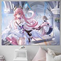 Sexy Cute Anime Girl Wall Tapestry Kawaii Aesthetic Wall Hanging Bedroom Dorm Home Decoration 100X70CM