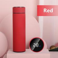 Hot Sale 304 Stainless Steel Water Bottle   Vaccum Flask  with Led Temperature Display 500ML raudona