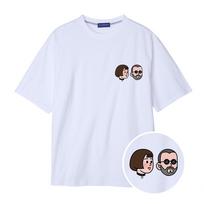 One Hundred Percent Ohp X Moai Assassin And Girl Semi-Oversized Short Sleeve T-Shirt P (Type A) White/S