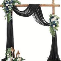 1Pc Wedding Decoration 29.5*315 Inch Chiffon Arch Valance Halloween Decoration for Wedding Arch Holiday Party Home Decoration 75*800cm juoda