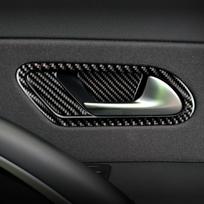 VW Scirocco R Priedai Anglies Pluošto Vidiniai Lipdukai Durų Rankenėlės Galinio Vaizdo Veidrodėlio Mygtukas 2009-2016 Automobilio Stilius Rearview Mirror Knob