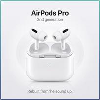 Apple AirPods Pro 2 Belaidės ausinės Aktyvus triukšmo slopinimas H2 lustas Bluetooth 5.3 Ausinės balta