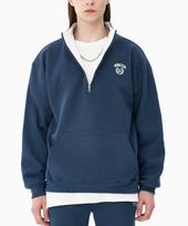 Moz Moz Laurel Oversized Fleece-Lined Half-Zip Blue Blue/1