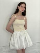 Rotre Domin Lautre Ribbon Knit Sleeveless Cream/One Size