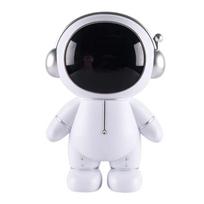 With Light Astronaut Piggy Bank Large Capacity Collection Ornament  Creative Toy Silver-No light