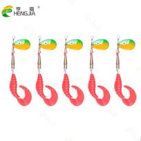 5 vnt Fishing Lure Spinner masalas ešeriams 10.5CM-7.3G- su minkštais masalais kabliukais Peche Jig Anzuelos isca Pesca