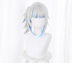 Anime 35cm Perukas Hololive Gawr Gura Cosplay Perukas Hololive Cosplay Gawr Gura KatėRyklys Perukas Surišti į uodegą Sintetiniai Plaukai Atsparūs Karščiui 35cm sidabras