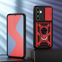 KEYSION atsparus smūgiams dėklas, skirtas Samsung A55 5G A35 A25 A15 4G slankiojančios kameros apsaugos žiedo stovas telefono dangtelis, skirtas Galaxy A35 A55 A25 for Samsung A15 raudona