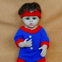 Reborn Baby Doll Full Body Silicone Waterproof Toddler Boy Doll Lifelike Sof Touch Toy Christmas Gift 55cm