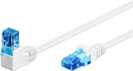 Goobay GOOBAY Patchcord U/UTP Cat. 6A stulpelis / Kampinis 90 Baltas 5m