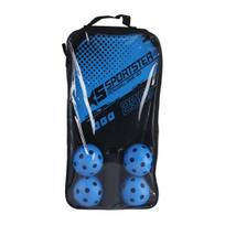 Pickleball irklentės rinkinys 1 poros apyrankės raketė su 4 kamuoliukais ir laikymo krepšiu Marinuotų kamuoliukų raketė vyrams Moterų sporto lauke patalpose mėlyna