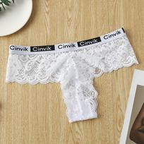 Women's Lingerie Sexy Low Waisted Briefs Cotton Crotch Underwear Lace Female Seamless Thong Female T-panties S balta