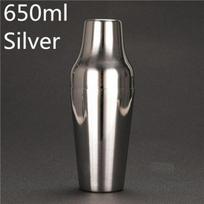 French Two-Stage Stainless Steel Cocktail Shaker 650ml sidabras