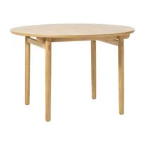 Ąžuolinis apvalus sulankstomas valgomojo stalas ø 120 cm Carno - Unique Furniture
