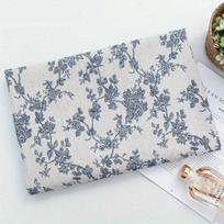 1 vnt. Medvilnės lino mėlynos spalvos retro orchidėjų audiniai kaimiško ir pastoracinio stiliaus rankų darbo pasidaryk pats užuolaidos staltiesės laikymo krepšys 100x148cm/39x58in