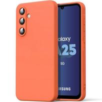 Protective Case - PROSHOP - for Samsung Galaxy A25 5G - Liquid Silicone - Ultra Slim - Orange oranžinė