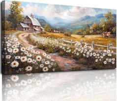 Drobės paveikslas Gėlių peizažas Dekoratyvinis Modernus 73x146 cm