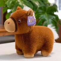 Naujas ponio pliušinis žaislas, kūrybinga trumpaplaukė lėlė, imituojantis ponis, gimtadienio dovana, raminanti lėlė 25 cm (0.12kg)